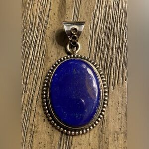 Stunning Lapis Lazuli Pendant set in 925 Sterling Silver